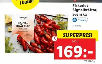 Lidl Fiskeriet Signalkräftor, svenska erbjuda