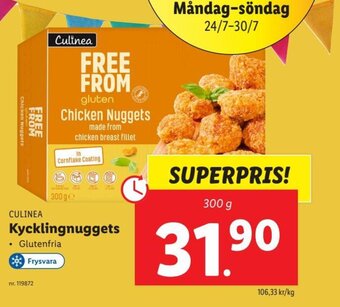 Lidl CULINEA Kycklingnuggets erbjuda