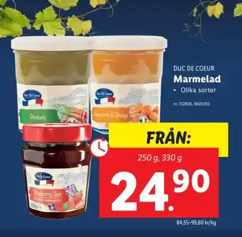 Lidl DUC DE COEUR Marmelad erbjuda