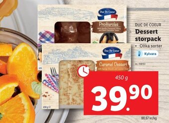 Lidl DUC DE COEUR Dessert storpack erbjuda