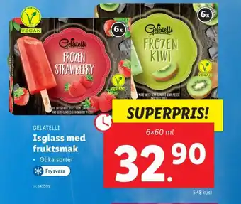 Lidl GELATELLI Isglass med fruktsmak erbjuda
