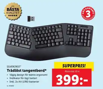 Lidl SILVERCREST Trådlöst tangentbord erbjuda