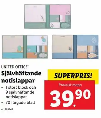 Lidl UNITED OFFICEⓇ Självhäftande notislappar erbjuda