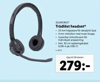 SILVERCREST Trådlöst headset