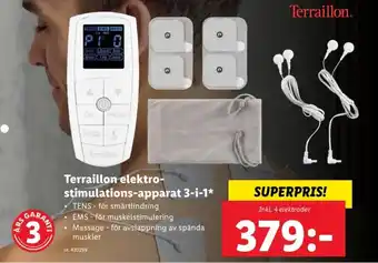 Terraillon elektro-stimulations-apparat 3-i-1