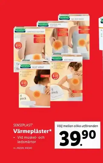 SENSIPLAST Värmeplåster