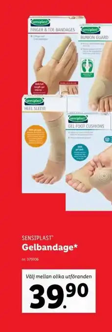 Lidl SENSIPLAST Gelbandage erbjuda