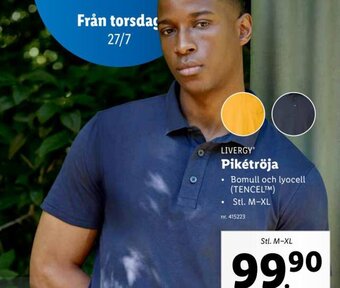 Lidl LIVERGY Pikétröja erbjuda
