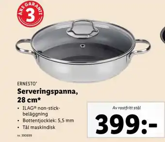 Lidl ERNESTO Serveringspanna, 28 cm erbjuda