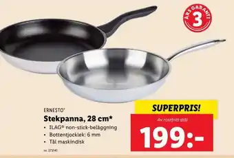 Lidl ERNESTO Stekpanna, 28 cm erbjuda