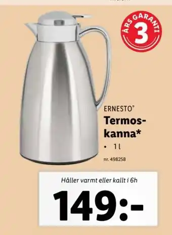 Lidl ERNESTO Termos- kanna erbjuda