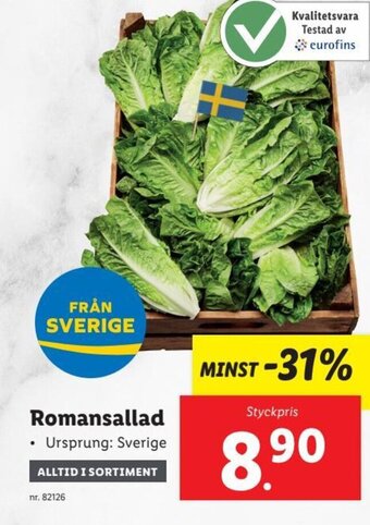 Lidl Romansallad erbjuda