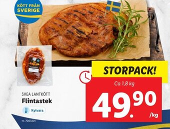 Lidl SVEA LANTKÖTT Flintastek erbjuda
