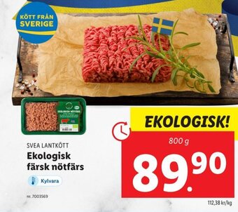 Lidl SVEA LANTKÖTT Ekologisk färsk nötfärs erbjuda