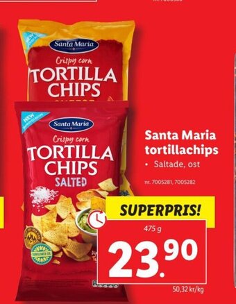 Lidl Santa Maria tortillachips erbjuda