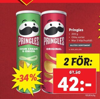 Lidl Pringles erbjuda