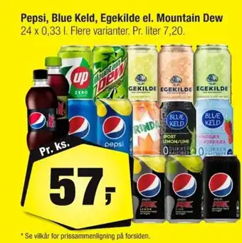 Calle Pepsi, Blue Keld, Egekilde el. Mountain Dew erbjuda