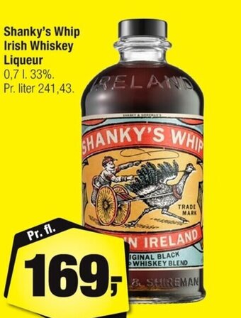 Calle Shanky's Whip Irish Whiskey Liqueur erbjuda