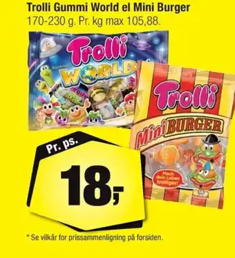 Calle Trolli Gummi World el Mini Burger erbjuda