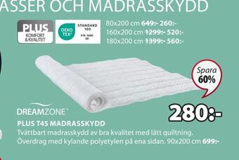 JYSK Plus t45 madrasskydd erbjuda
