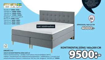 JYSK Gold c30 kontinentalsäng grå-23 erbjuda