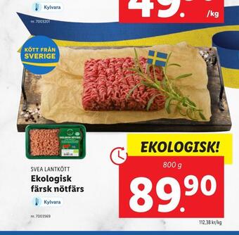 Lidl Ekologisk färsk nötfärs erbjuda