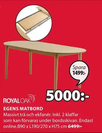 JYSK Egens matbord erbjuda