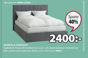 JYSK Agerfeld sängram erbjuda