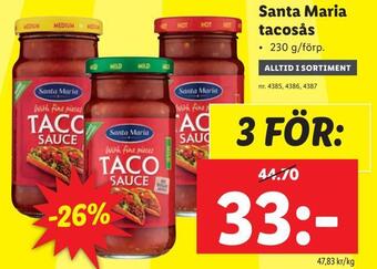 Lidl Santa maria tacosås erbjuda