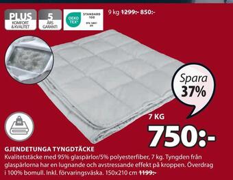 JYSK Gjendetunga tyngdtäcke erbjuda