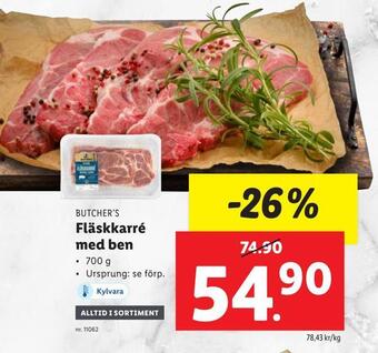 Lidl Fläskkarré med ben erbjuda