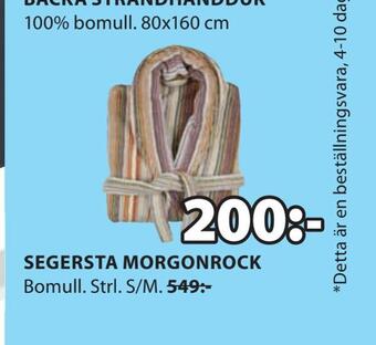 JYSK Segersta morgonrock erbjuda