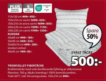 JYSK Tronfjellet fibertäcke erbjuda