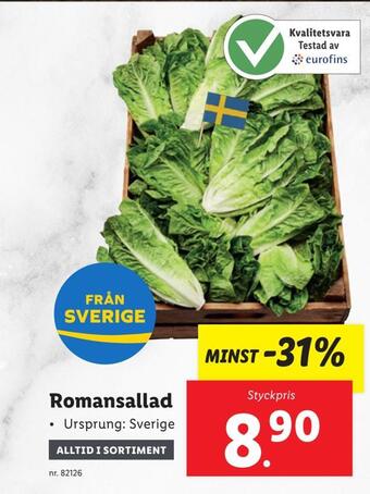 Lidl Romansallad erbjuda