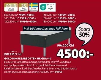 JYSK Gold b10 resårbotten hr grå-40 erbjuda