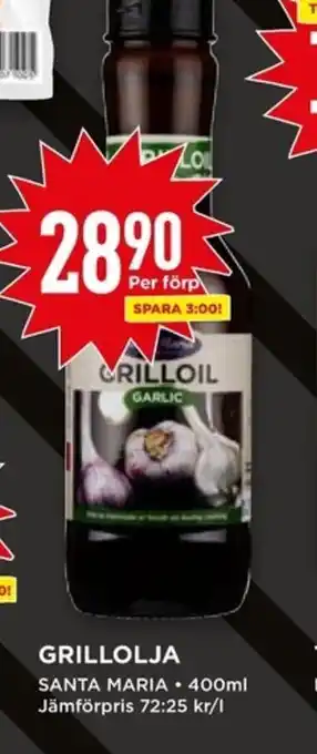 Willys GRILLOLJA SANTA MARIA • 400ml erbjuda