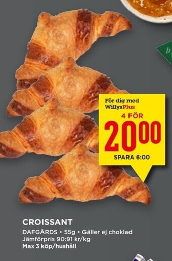 Willys CROISSANT erbjuda