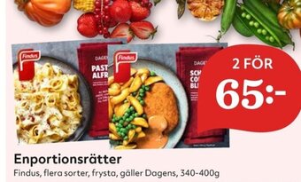 Hemköp Enportionsrätter Findus erbjuda