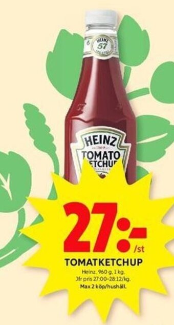 ICA Kvantum TOMATKETCHUP Heinz erbjuda