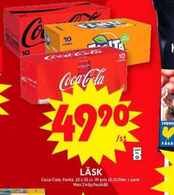 ICA Maxi Coca cola läskedryck erbjuda