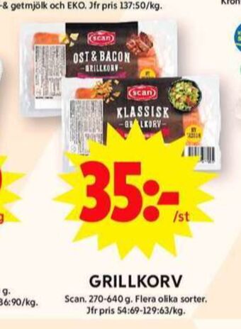 ICA Maxi Scan grillkorv erbjuda