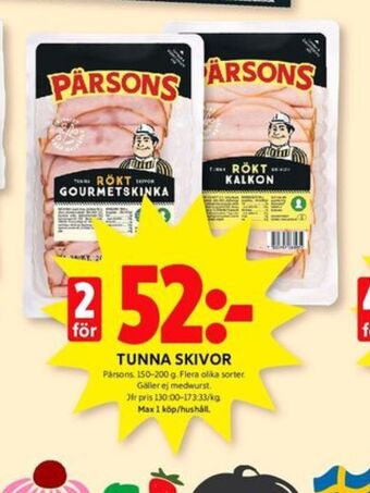 ICA Kvantum Pärsons kalkon erbjuda