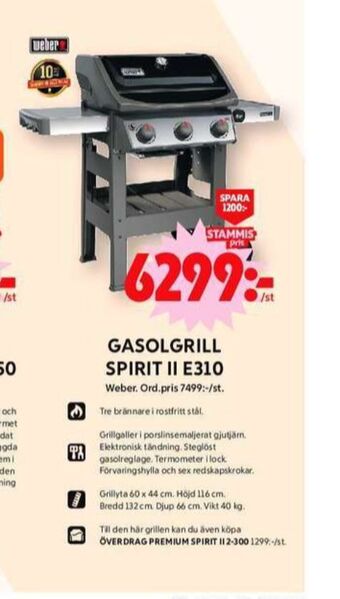 ICA Maxi Weber gasolgrill erbjuda