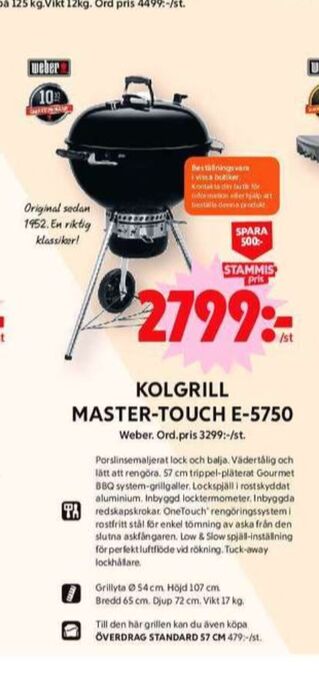 ICA Maxi Weber klotgrill erbjuda