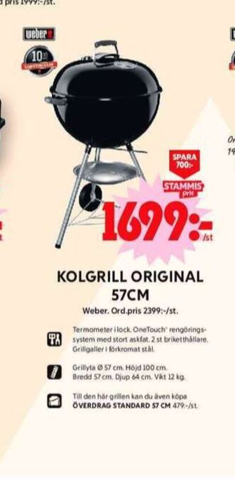 ICA Maxi Weber klotgrill erbjuda