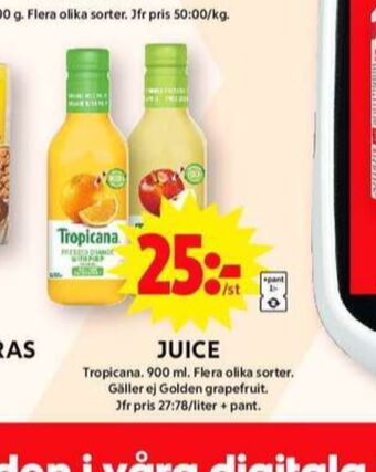 ICA Maxi Tropicana juice erbjuda