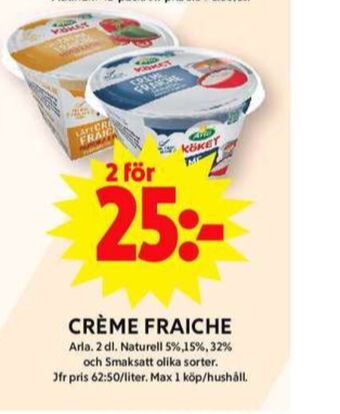 ICA Maxi Arla köket crème fraiche erbjuda