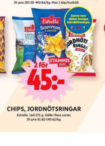 ICA Maxi Estrella chips erbjuda