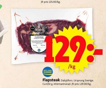ICA Supermarket Dalsjöfors flapstek erbjuda