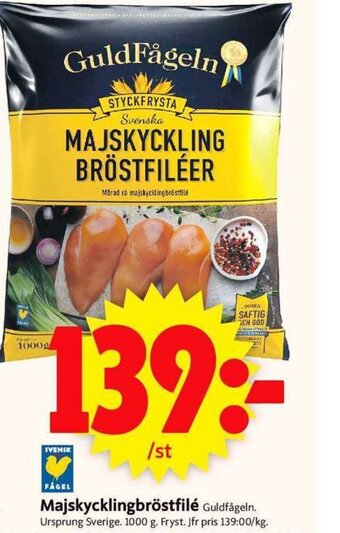 ICA Supermarket Majskycklingbröstfilé Guldfågeln erbjuda